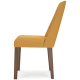 GTU Furniture Set of 2 Lyncott Mid-Century Modern Dining Chair Kitchen Side Chair Solid Frame Gray Brown – Color: Mustard Brown – Amazon-verified alternate product view