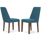 GTU Furniture Set of 2 Lyncott Mid-Century Modern Dining Chair Kitchen Side Chair Solid Frame Gray Brown – Color: Blue Brown – Amazon-verified alternate product view
