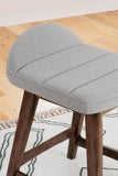 GTU Furniture Set of 2 Mid-Century Counter Height Bar Stools, Cushioned, Color Collection – Color: Light Gray/Brown – Amazon-verified alternate product view