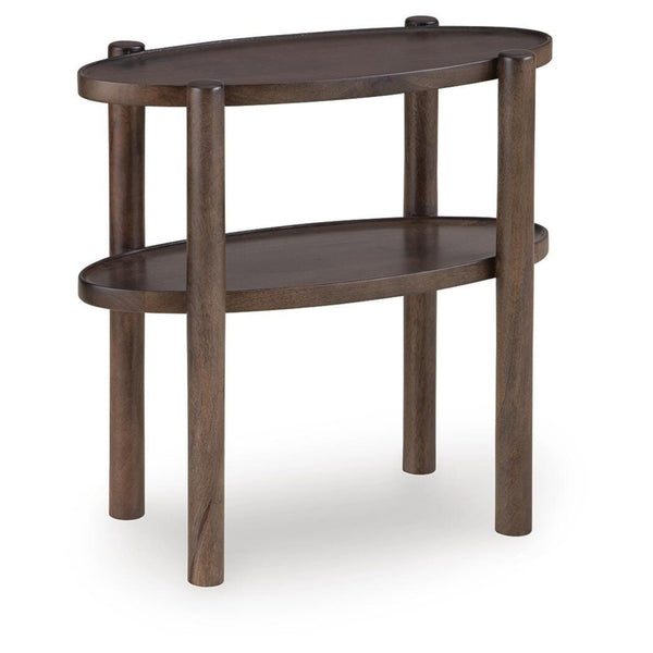 Everyday Mango Wood Rectangular Accent Table, with Open Shelf, Gray Brown Finish, for Living Room – Title: Default Title – Amazon-verified alternate product view
