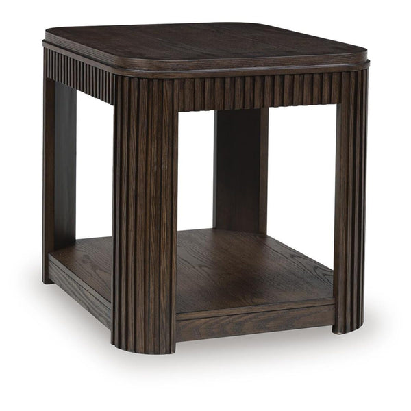 Sleek Engineered Wood Rectangular End Table, with Open Shelf, Warm Brown Finish, for Living Room – Title: Default Title – Amazon-verified alternate product view