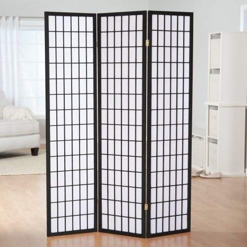 GTU Furniture 3 panel wood shoji room divider screen