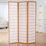 GTU Furniture Japanese Style 3 Panels Wood Shoji Room Divider Screen Oriental for Home/Office – Natural product view