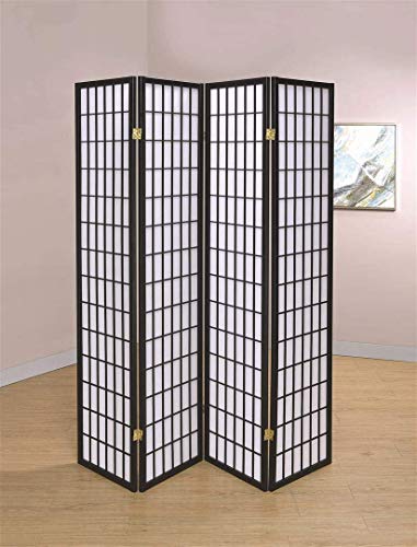 GTU Furniture 4 panel wood shoji room divider screen