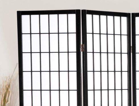 GTU Furniture 4 panel wood shoji room divider screen