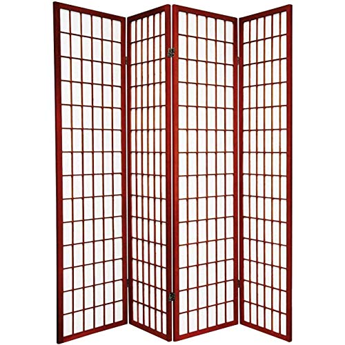 GTU Furniture 4 panel wood shoji room divider screen