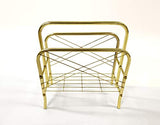 GTU Furniture Modern Brass Standing Book/Magazine Rack Holder – Gold product view