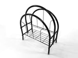 GTU Furniture Modern Brass Standing Book/Magazine Rack Holder – Black product view