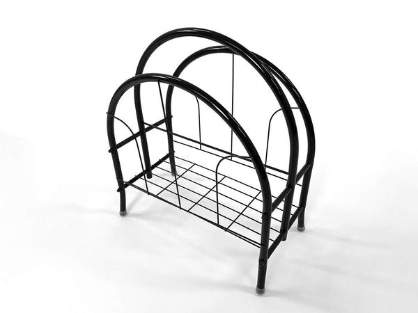 GTU Furniture brass standing book and magazine rack holder
