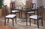 Set of 2 Traditional Wooden Cherry Finish Armless Kitchen / Dining Chair with Fabric Cushion – alternate view 5