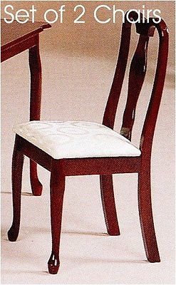 GTU Furniture cherry Queen Anne style side chairs