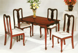 Set of 2 Elegant Cherry Finish Wood Queen Anne Style Side Chairs – alternate view 3