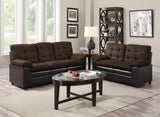 Microfiber Sofa & Loveseat Set – Chocolate alternate view 2