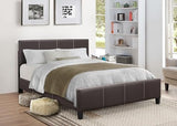 Twin / Full / Queen / King Upholstered Faux Leather Headboard with Platform Bed Frame – Espresso alternate view 14