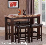 Elegant Faux Marble High Top Kitchen Dining Room Bar Set / Barstool – alternate view 4