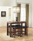 Elegant Faux Marble High Top Kitchen Dining Room Bar Set / Barstool – alternate view 6