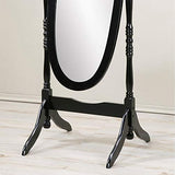 Swivel Adjustable Full-Length Oval Wood Cheval Floor Mirror, in / / / / / / / Finish – alternate view 6