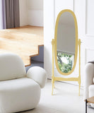 Swivel Adjustable Full-Length Oval Wood Cheval Floor Mirror, in / / / / / / / Finish – alternate view 13
