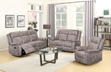 Double Reclining Sofa and Loveseat, Grey Polished Microfiber Living Furniture Set – alternate view 8