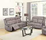2PCS / 3PCS Grey Living Room Reclining Sofa Set, Microfiber Recliner Sofa, Loveseat, Chair Set – product view
