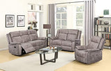 2PCS / 3PCS Grey Living Room Reclining Sofa Set, Microfiber Recliner Sofa, Loveseat, Chair Set – alternate view 6