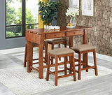 Elegant High Top Kitchen Dining Room Bar Set / Barstool (1xTable+4xBarstools) – GTU-3414T+4X3414C product view