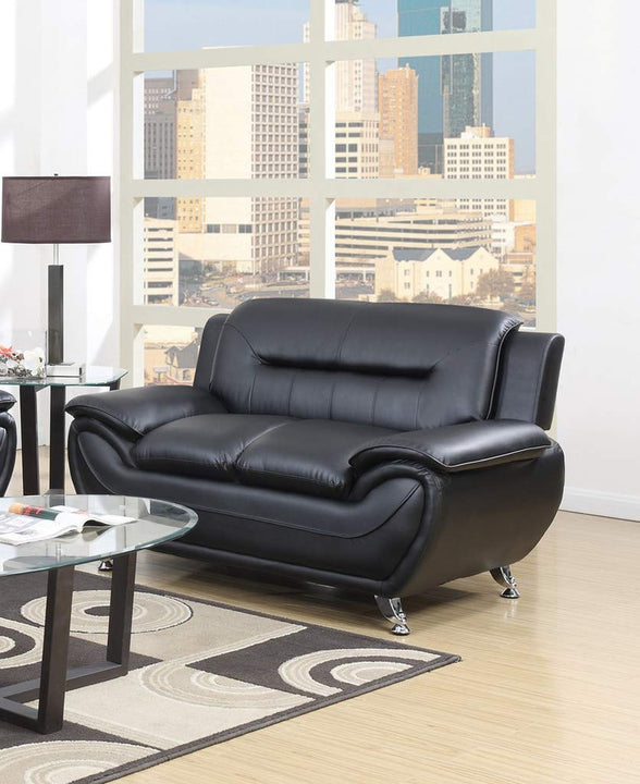 GTU Furniture PU Leather Loveseat – Black product view