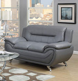 GTU Furniture PU Leather Loveseat – Grey product view