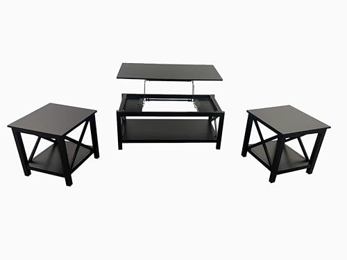 GTU Furniture lift top coffee table with side tables