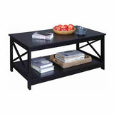 3 Piece Cocktail Lift Top Table with 2 Side Tables for Living Room, Family Room – Black alternate view 7