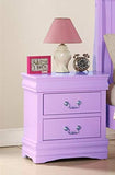 Louis Philippe 2-Drawer Nightstand in / Black / Grey – Purple alternate view 5
