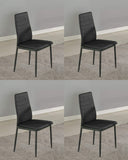 Set of 4 PU Leather Dining Side Chairs with Padded Seat Foot Cap Protection Stable Frame Heavy Duty – alternate view 5