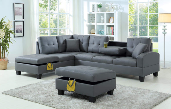 GTU Furniture PU leather sectional sofa set