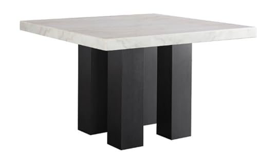 GTU Furniture square dining table with blue grey chairs