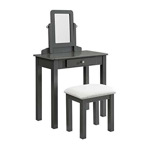 GTU Furniture vanity set with mirror and stool
