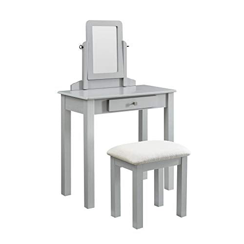 GTU Furniture vanity set with mirror and stool
