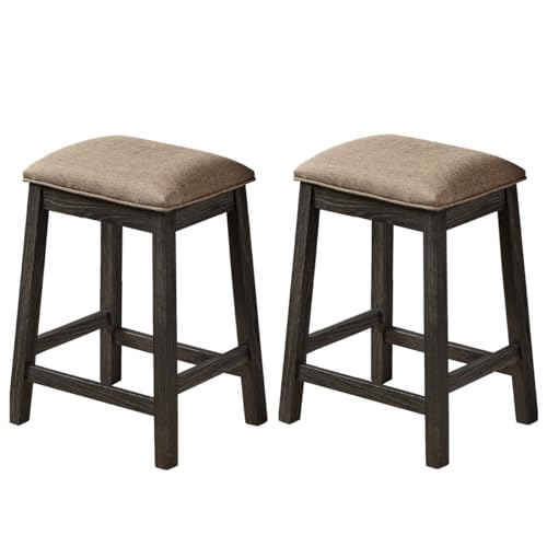 3 / 5PC Wood Counter Height Bar / Dining Set with Backless Barstools – product view