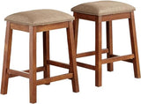 3 / 5PC Wood Counter Height Bar / Dining Set with Backless Barstools – alternate view 2