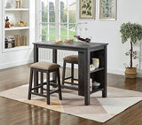 3 / 5PC Wood Counter Height Bar / Dining Set with Backless Barstools – alternate view 7