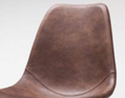 GTU Furniture Set of 2 Retro & Antique Elegant Dining Chair, Brown PVC Leather, Metal Base