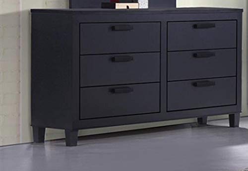 GTU Furniture Contemporary Styling Golden Black Queen Bedroom Set