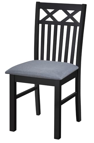 GTU Furniture Set of 2 Wood Dining Chair, Armless Chair Kitchen Solid Wood Modern Style with Fabric Cushion