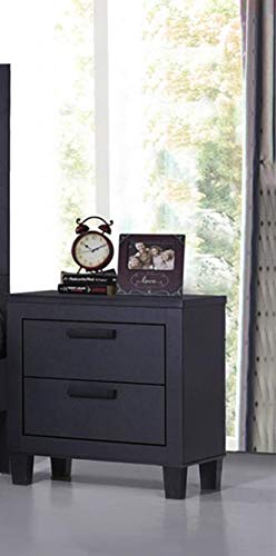 GTU Furniture Contemporary Styling Golden Black Queen Bedroom Set