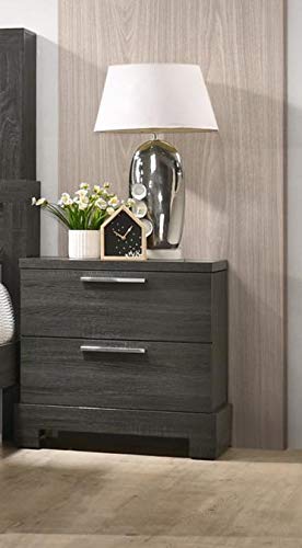 GTU Furniture Contemporary Bookcase headboard Bedroom Set (Grey)