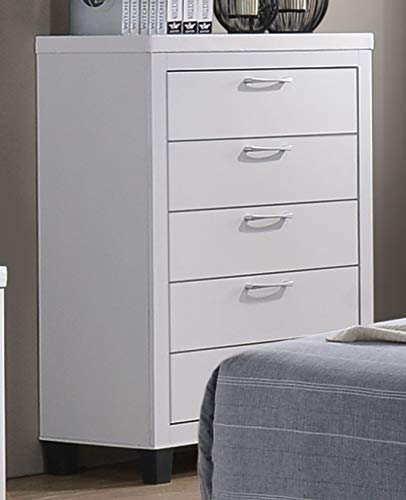 GTU Furniture Contemporary Styling White Twin/Full/Queen/King Bedroom Set