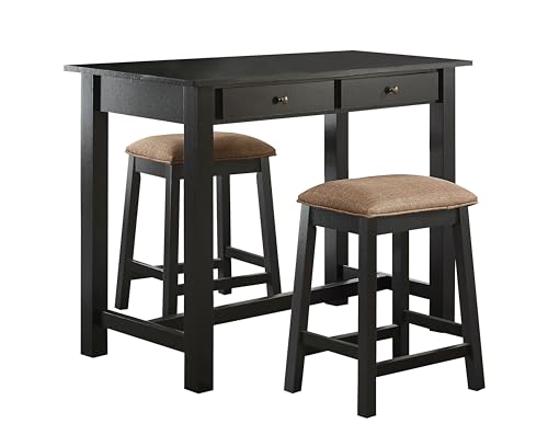 GTU Furniture Set of 2 Counter Height 24" Backless Kitchen Island Barstools Chair with Wood Footrest Leg and Fabric Cushion
