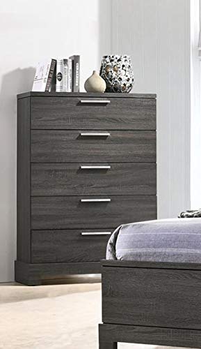 GTU Furniture Contemporary Bookcase headboard Bedroom Set (Grey)