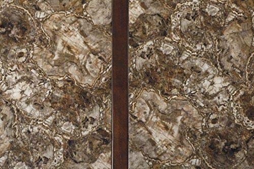 GTU Furniture Brown Faux Stone Pattern Top w/Drawer Table