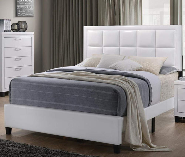 GTU Furniture 5Pc Queen Wood White Storage Bedroom Set (Bed + Night Stand + Mirror + Dresser + Chest, Queen)