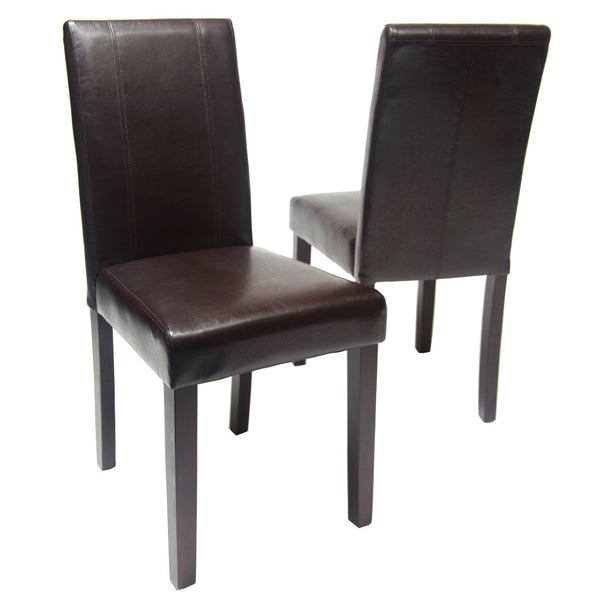 GTU Furniture Set of 2 Pu-Leather Elegant Modern Dining & Kitchen Chairs